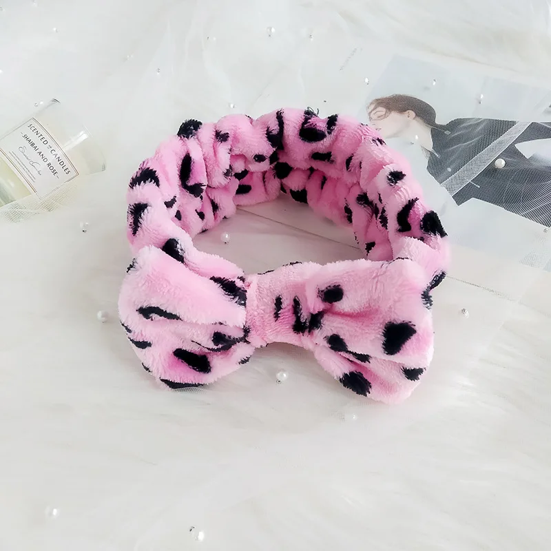 headband 05 Милая мягкая бархатная повязка на голову для девушек с бантом, в горошек, в полоску, повязка на голову для женщин, модная повязка на голову, аксессуары для волос - Цвет: headband 05