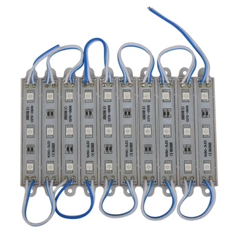 

1*10pcs 5050 SMD 3 LED Module LED Strip String Light Waterproof DC 12V blue