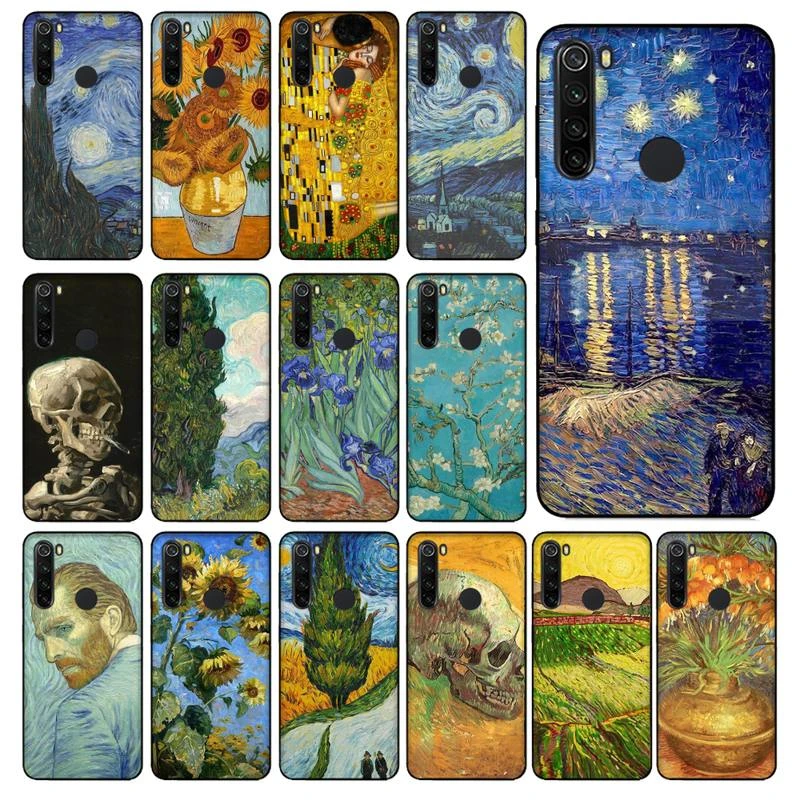 leather case for xiaomi YNDFCNB Kiss Gustav Klimt Van Gogh Starry Night Star Phone Case for Xiaomi Redmi 5 5Plus 6 6A 4X 7 8 Note 5 5A 7 8 8Pro best flip cover for xiaomi