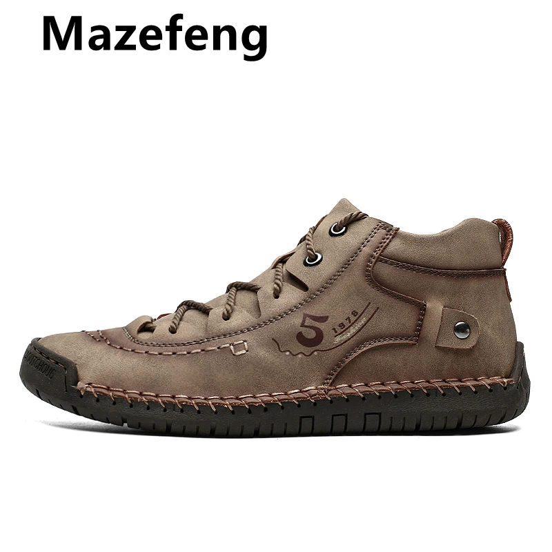 

Mazefeng 2019 Brand New Comfortable Mens Casual Shoes Men Shoes Quality Leather Shoes Men Flats Moccasins Shoes Big Size 38-48