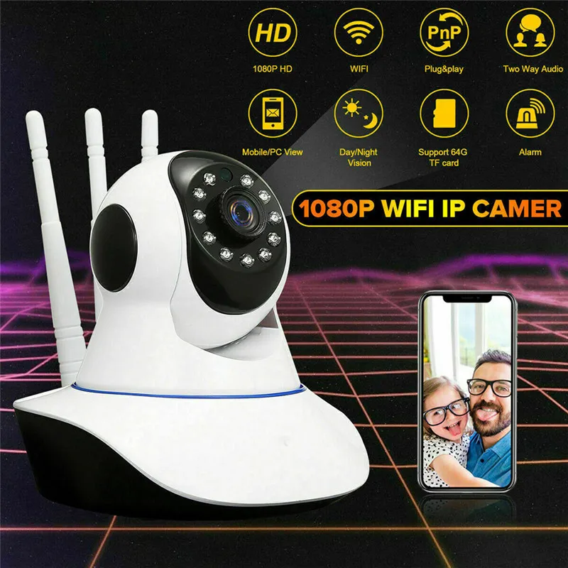 

1080P HD Smart Wireless Wifi IP Camera PTZ Control IR Night Vision Two Way Audio Monitor Home Security Surveillance CCTV Camera