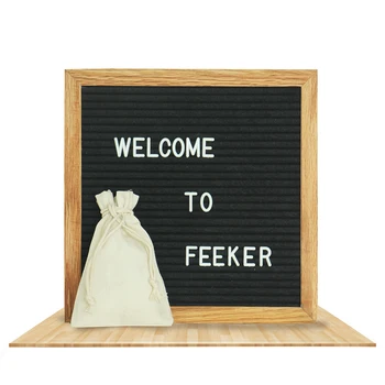 

Felt Letter Board with Storage Bag Wood Material Decorative Display for Quotes Messages