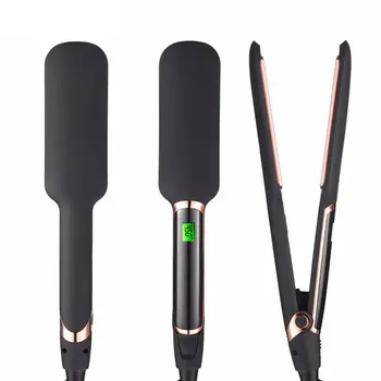 

BellyLady EU/US Plug 2-in-1 Infrared Hair Straightener Curler LCD Display Flat Iron Negative Ion Beauty Tool