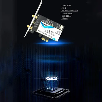 

Desktop PCI-E Wireless Card 1*Network Card 2*Antenna Dual Band WIFi6 Intel