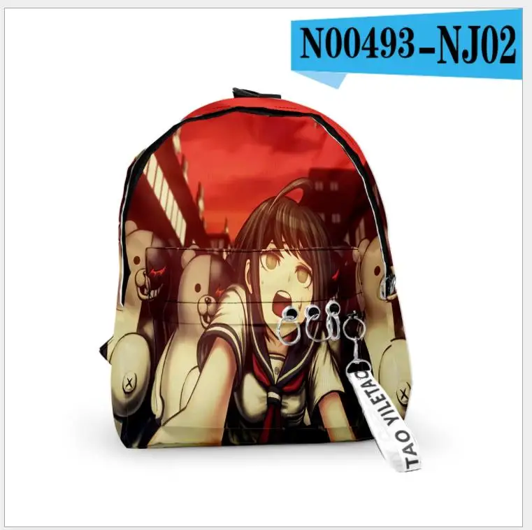 Нейлоновый рюкзак для путешествий с аниме Danganronpa Dangan Ronpa Monokuma, вместительная школьная сумка для студентов, рюкзак для путешествий Mochila Feminina - Цвет: as pictures