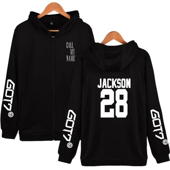 

KPOP 2019 GOT7 New Album Call My Name Song You Calling My Name Zipper Hoodies Sweatshirt Women/men Fashion Hoodies Zippers