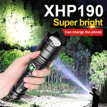 

XHP190 Most Powerful Flashlight 18650 XHP90 Led Torch USB Rechargeable Lamp High Power Tactical Flash Light Zoom Camping Lantern