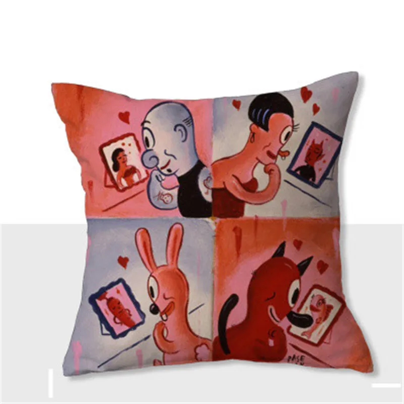 Gary Baseman Toby мультяшная короткая плюшевая подушка для гостиной диван пуховая подушка офисная Подушка для сна мягкая игрушка X2439