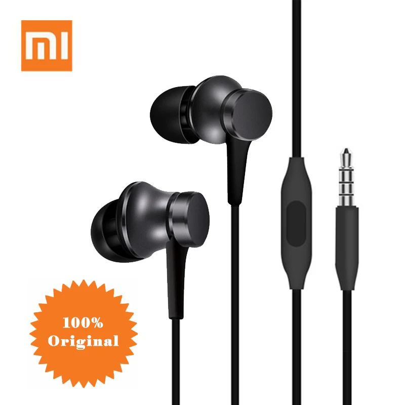 100% оригинальные наушники Xiaomi в ухо поршневые свежая версия яркие с микрофоном