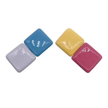 Multi colored Square Ceramic Dresser Pulls Drawer Furniture Handles Ceramic Kitchen Cabinet Door Knobs Pulls Porcelain Pink BLue