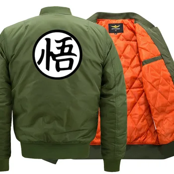 

Anime Dragon Ball Z Goku Print Jacket Men Casual Stand Collar Mens Bomber Jackets Baseball Uniform Parka Coat Manteall Homme New