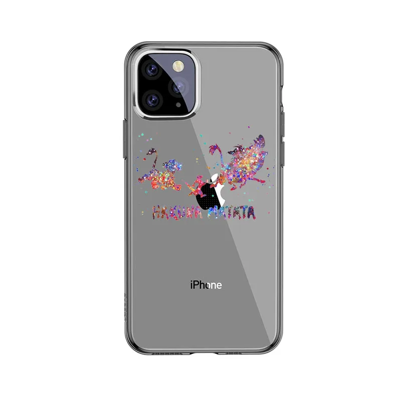 Чехол для iPhone MAX, XR, XS, X10, 6, 6 S, 7, 8 Plus, 11 Pro, MAX,, акварельный рисунок, Король Лев, HAKUNA MATATA, мягкий ТПУ чехол для задней панели телефона