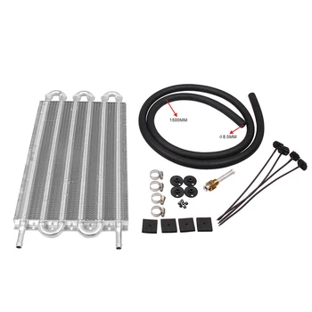 

Aluminium Alloy Kit Vehicle Air Conditioner Transmission Car Truck Oil Cooler Set Accessories Universal Engine Tube Condenser
