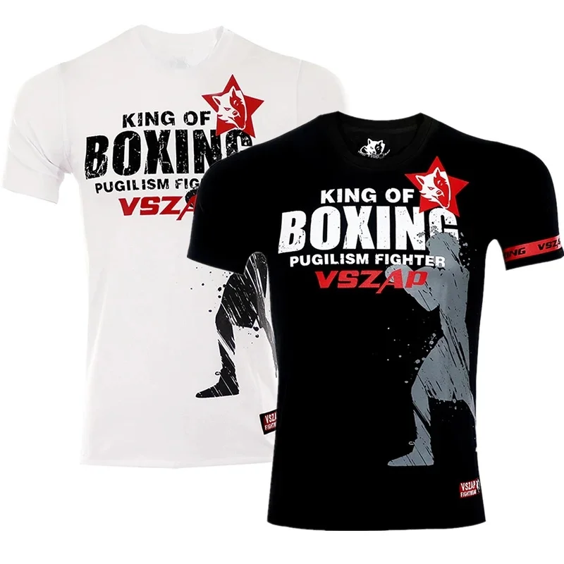 VSZAP Camiseta de Muay thai para camisas de entrenamiento para gimnasio, Fitness, MMA, ropa deportiva de ajuste camisetas de fútbol y boxeo|Camisetas ejercicio y entrenamiento| - AliExpress