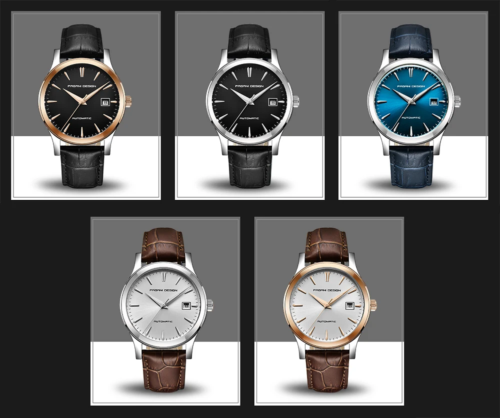 PAGANI DESIGN Watch for Men Business Classic Men Mechanical Wristwatches Waterproof Luxury Genuine Leather Automatic Watch