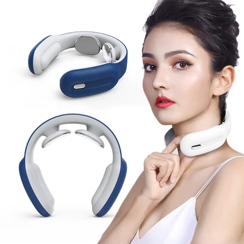

Portable Smart Neck Massager 3 Modes 15 Levels Heat Pulse Deep Tissue Trigger Cervical Vertebra Therapy Pain Relief Health Care