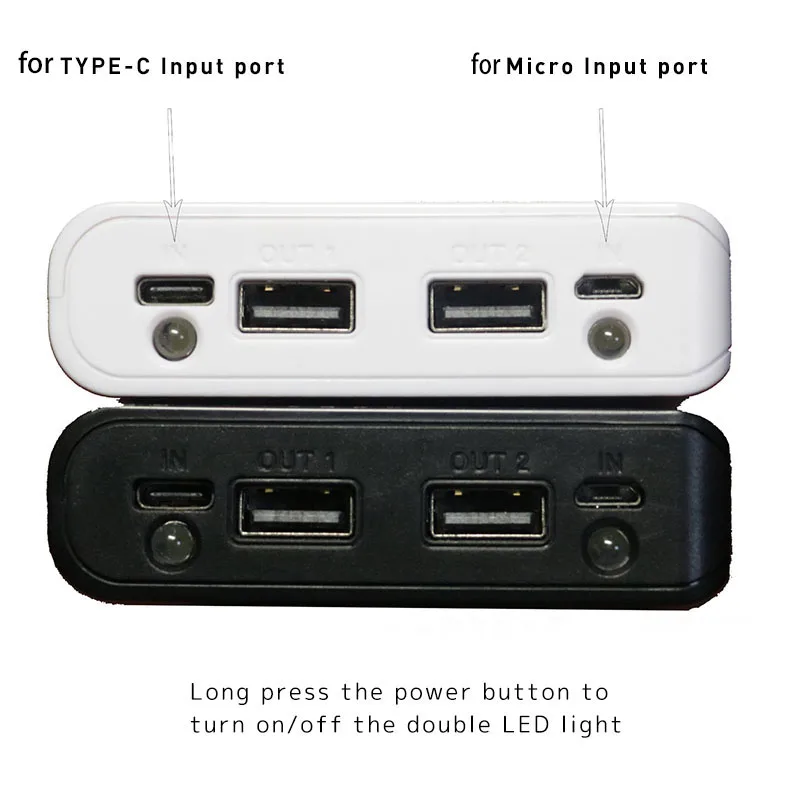 Двойной USB 8*18650 Внешний аккумулятор для телефона, Внешнее зарядное устройство, сделай сам, чехол для зарядки, внешний аккумулятор, чехол