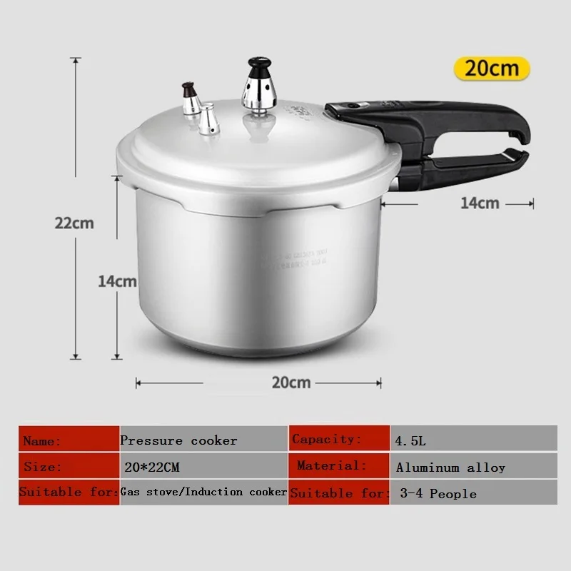 2.2L/3.2L многофункциональная рисоварка высокого давления, Сковорода из алюминиевого сплава, мини кастрюля для приготовления супа, кастрюля для газа и индукции