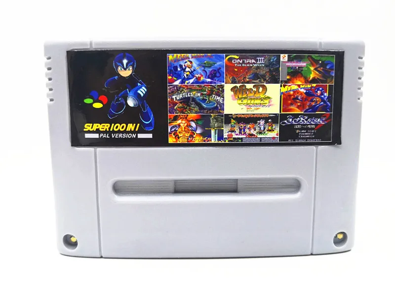 Super 100 In 1 Versione Eur Giochi Con Stemma Del Demone Hagane Castlevania Kiss Del Vampiro Super Turrican 2 Final Fight 3 Pistole Selvagge