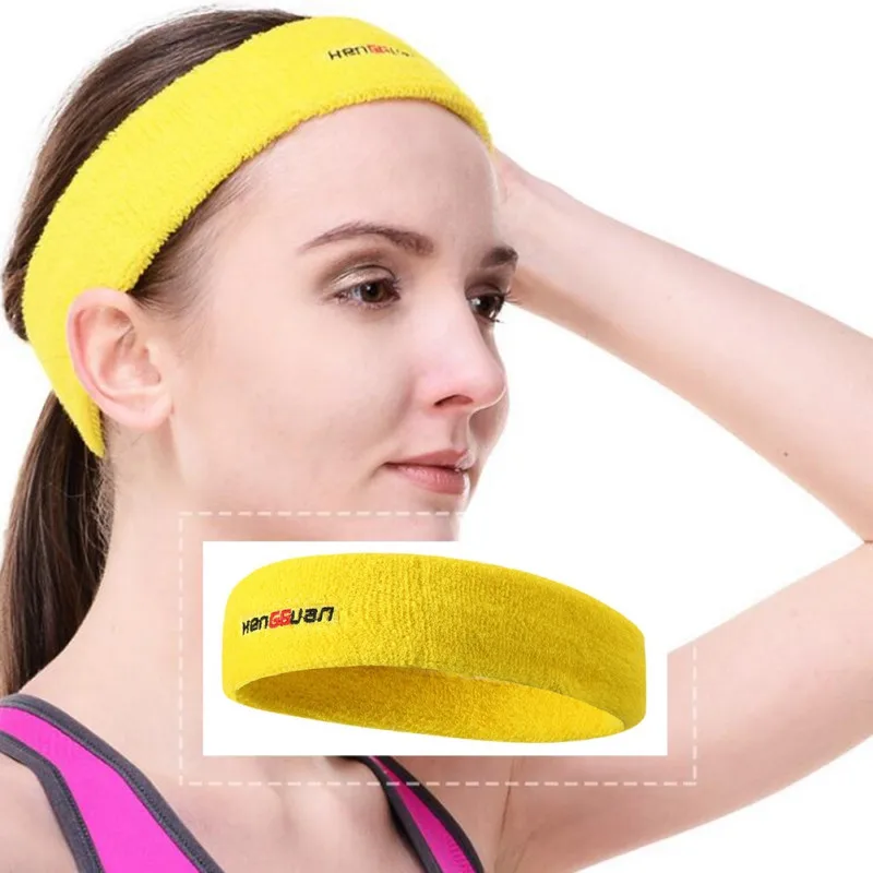 

wElastic Sweatband Sports Gym Headband Breathable Fitness Anti-Slip Men Women Yoga Basketball Volleyball Cycling Hair Band