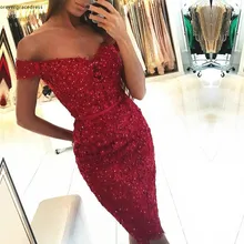 Дешевое сексуальное красное платье для вечеринки c оголенными плечами короткое полуклубное платье для вечеринки плюс размер изготовление на заказ
