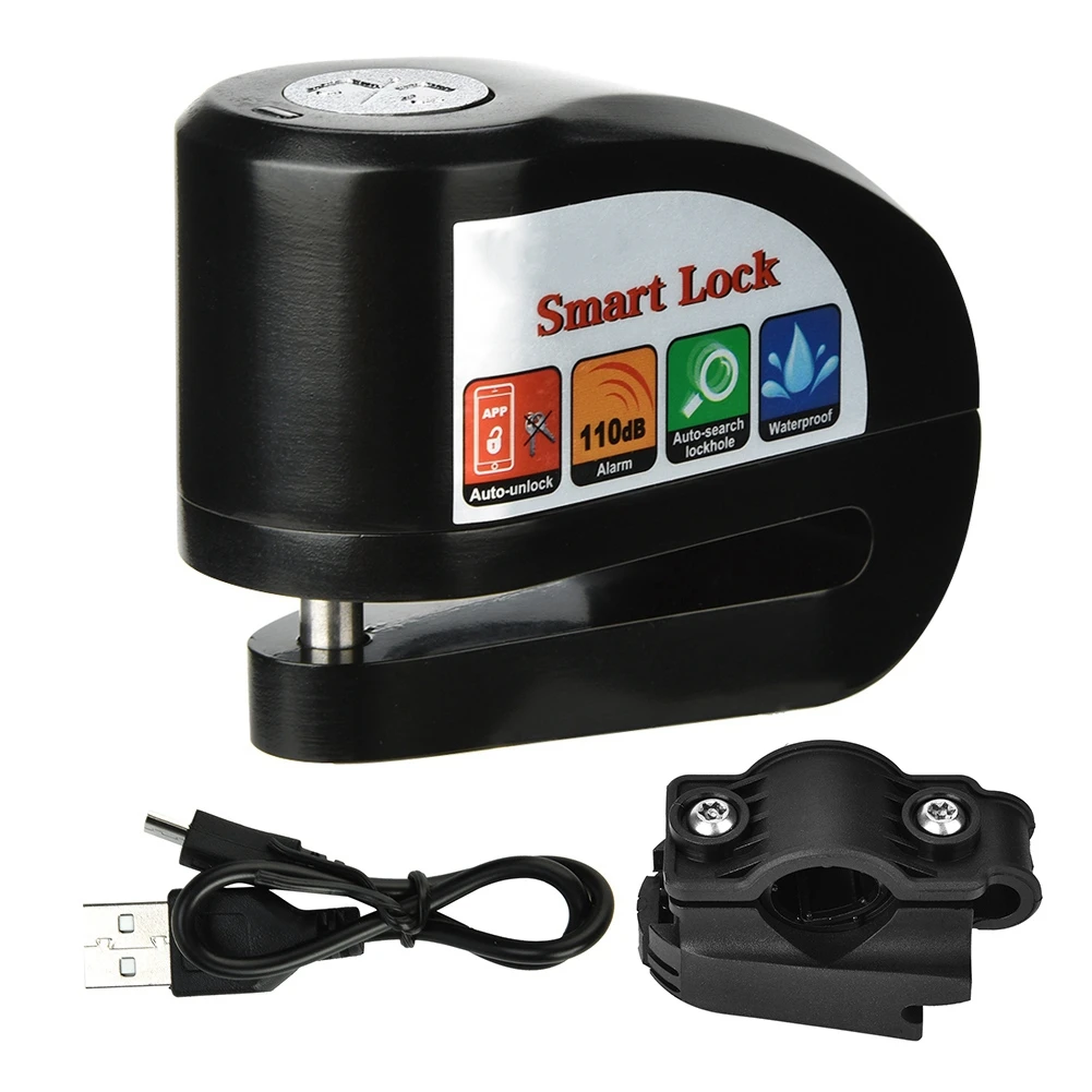 Smart Bluetooth Motorcycle Bicycle Lock APP Keyless Auto-theft Lock On Sale new - Цвет: Золотой