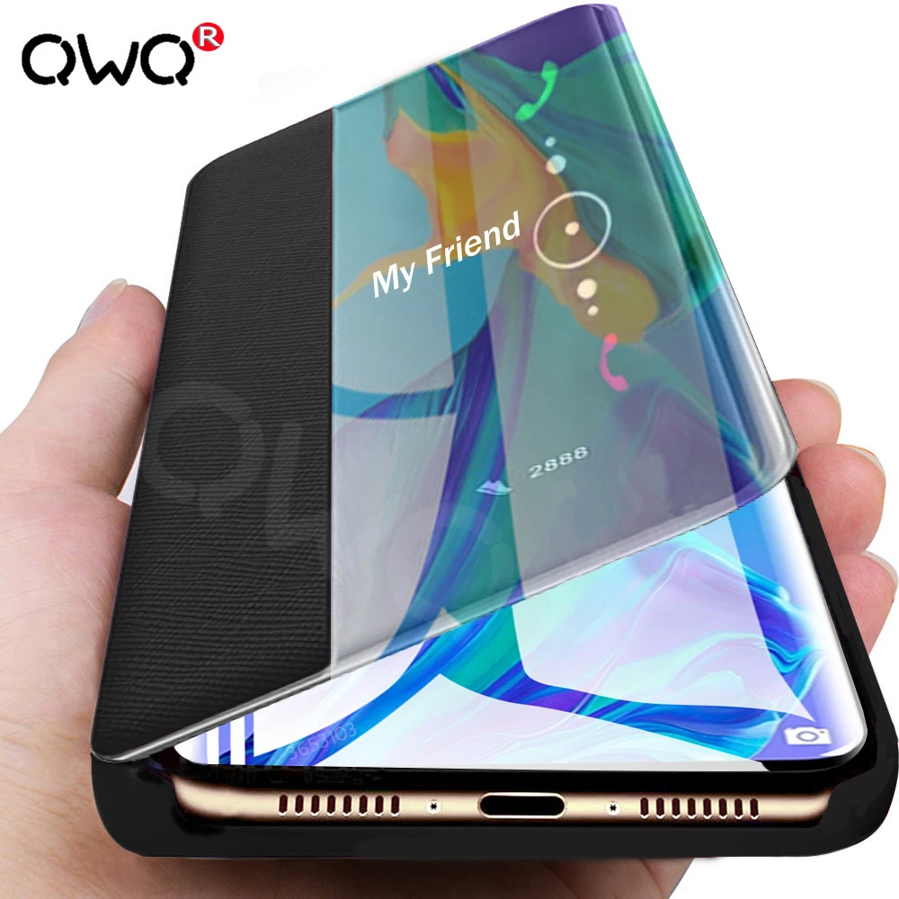 

Intelligent wake Phone case For Samsung Galaxy s50 s8 s9 s10 plus luxury Flip Cover For Samsung a70 Note 9 10 8 a10 a30 Cases