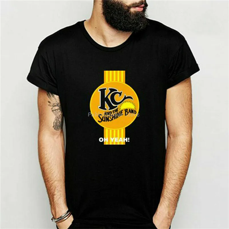 Мужская футболка Neu Kc и The Sunshine Band Oh Yeah черная 4XL 5XL модная Классическая брендовая