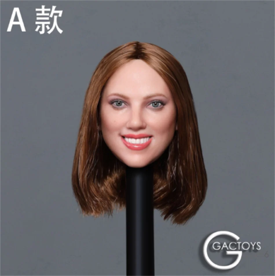 GACTOYS 1/6 GC033 Черная Вдова Скарлетт Юханссон улыбка девушка голова модель резные F 1" женская фигура тела куклы