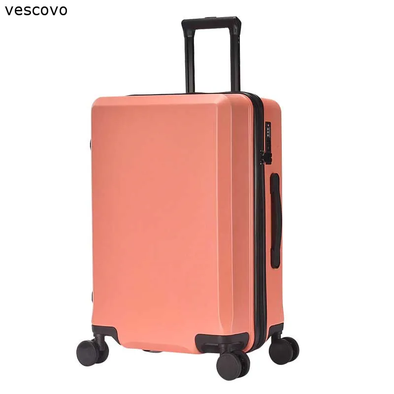 vescovo 20"24"26"inch Fashion Rolling Luggage Spinner High Quality Men Travel Suitcase On Wheels Women Trolley Bag