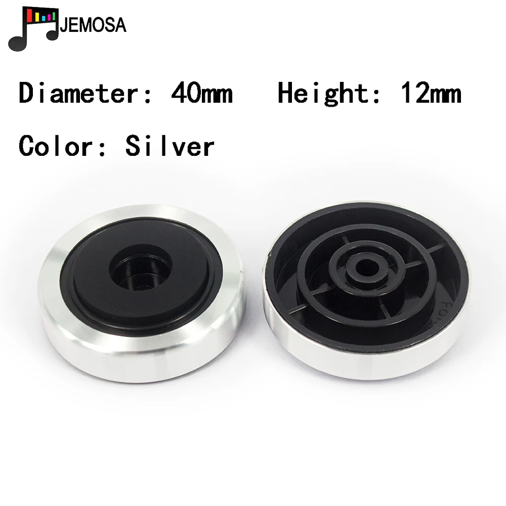 Silver 40X12MM 4 шт. поворотные ножки для усилителя стоп динамик коротковолновый абсорбционный алюминиевый динамик резиновые ножки 40 мм* 12 мм Поворотный динамик - Color: Silver 40X12MM