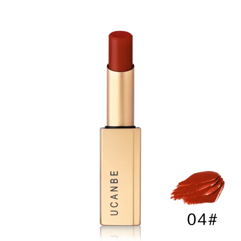 5 Colors Matte Lipstick Sexy Lasting Waterproof Non-Stick Cup Natural Small Gold Bares Lipstick Makeup Tool