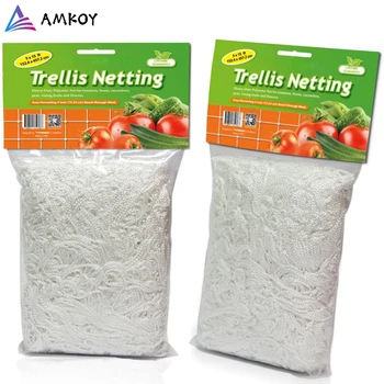 

AMKOY Plant Trellis Netting Heavy-Duty Polyester Support Vine Climbing Frame Hydroponics Garden Vegetable Fence Anti-bird Net