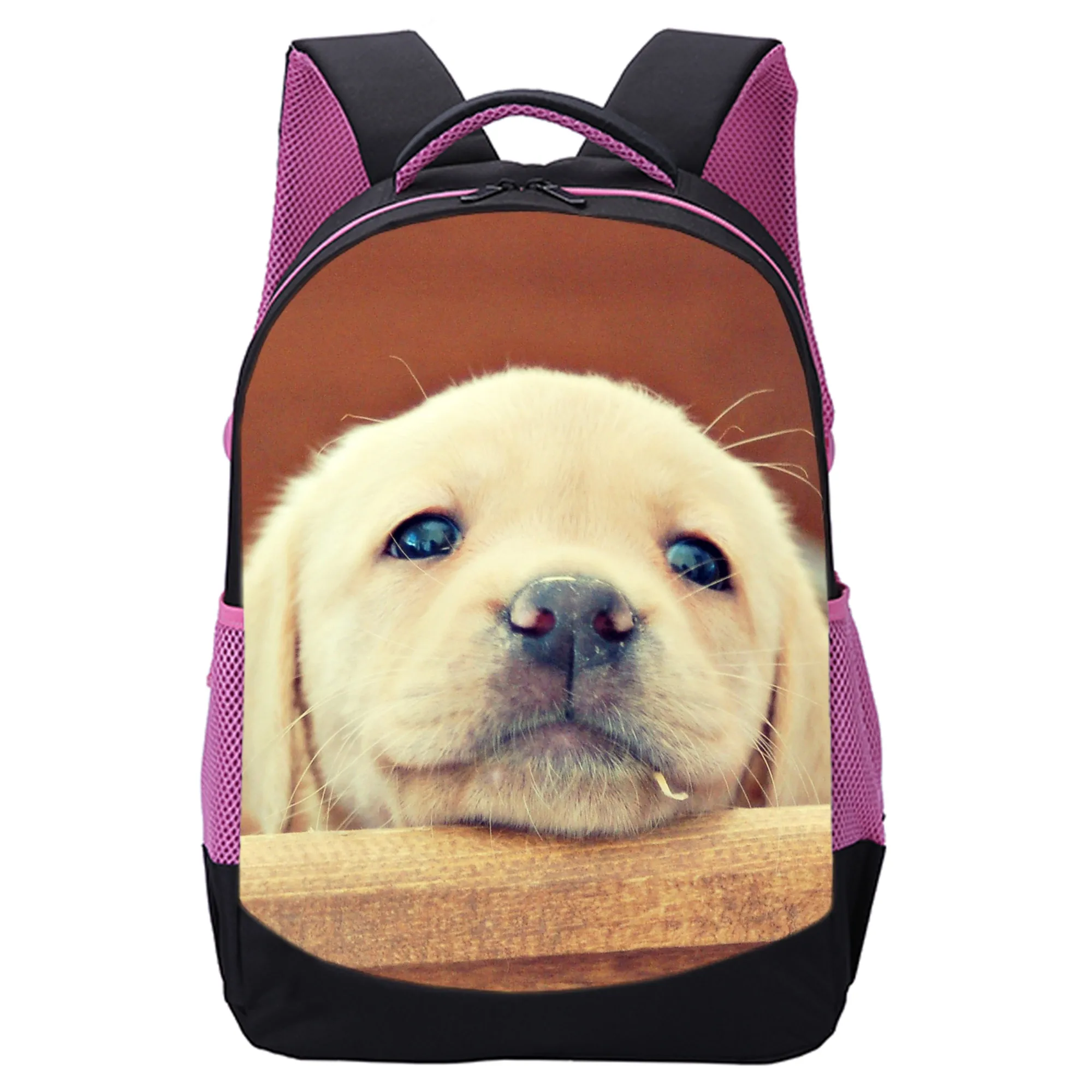 Dog Bulldog Students Schoolbag Backpack 3D Printing Lightweight Shoulder Bag Bag for Kids Youth College Hiking Computer Gift 17Inch