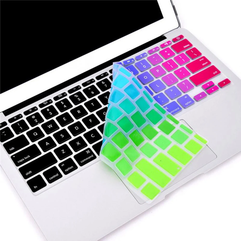 Силиконовый чехол для клавиатуры для ноутбука Мягкая красочная Защитная пленка для кожи защита от пыли водонепроницаемый для MacBook Air 13 дюймов выпуска A1932