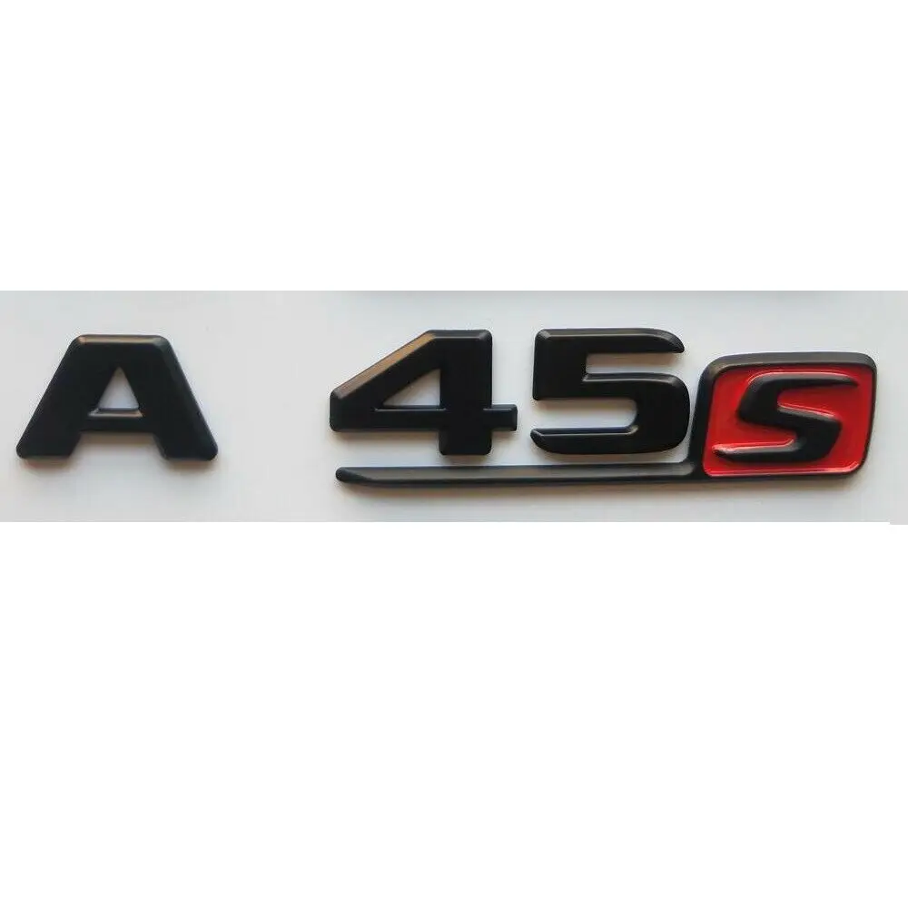 Черные матовые буквы А 45s эмблема значок для Mercedes W177 Для AMG A 45 S - Цвет: A 45 S