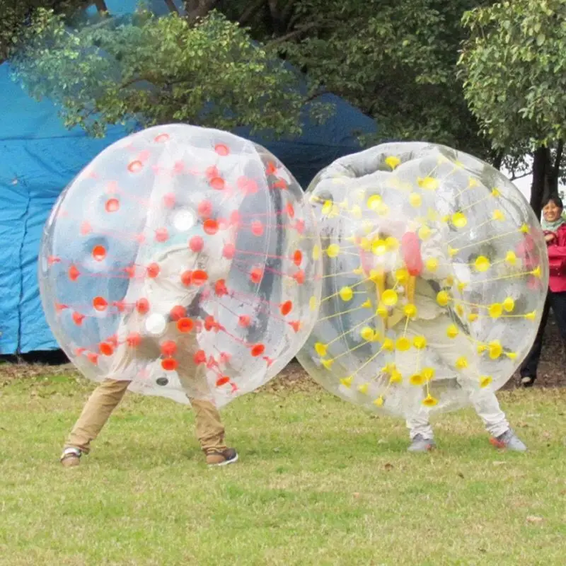 HIBADOU Air Bubble Soccer Zorb Ball, 1.5m Inflatable Football, TPU Material