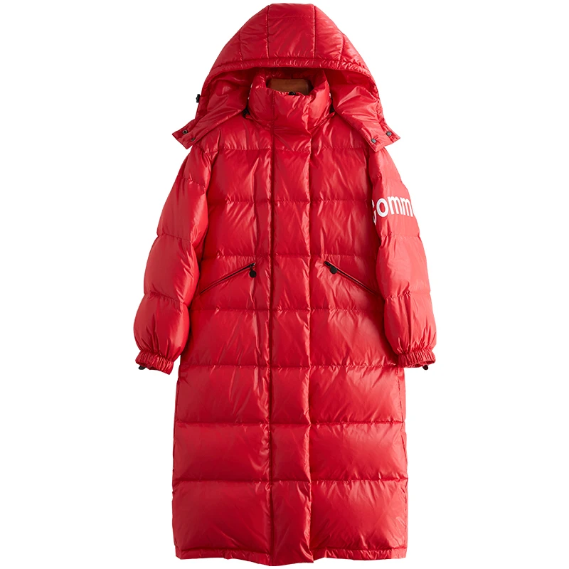 

New Fault Code Down Jackets Woman Long Self-cultivation Winter Overknee Keep Warm Loose Coat