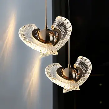 LED Pendant Lamps Nordic Crystal Series Chandelier Fashion Iron Luminaria 2