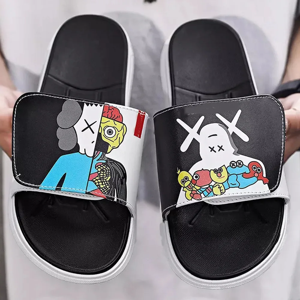 Fashion Trendy Men Slippers Women Slides Velcro Funny Anime Uppers Soft  Comfortable Footwear Slippers|Flip Flops| - AliExpress