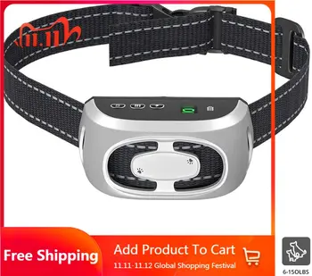 

9 Levels Pet Dog Rechargeable Anti Bark Control Collar training Waterproof Stop Barking Dog Ultrasonic Training No Bark Collar