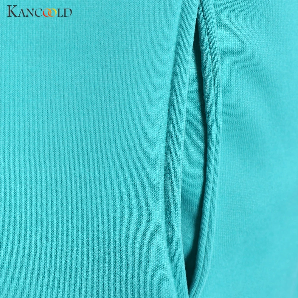 KANCOOLD, толстовки, модный бренд, однотонный Свободный пуловер, Топ для женщин, круглый вырез, с капюшоном, спортивная одежда, осень-зима, женская блузка, Sudaderas