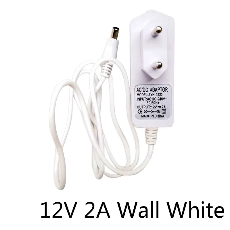AC 110-240V DC12V адаптер питания 2A 3A 5A 6A 8A Универсальное зарядное устройство адаптер ЕС США светодиодный светильник полосы - Цвет: 12V 2A Wall White