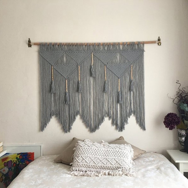 Wall Hanging Handwoven Bohemian Cotton Rope Boho Tapestry