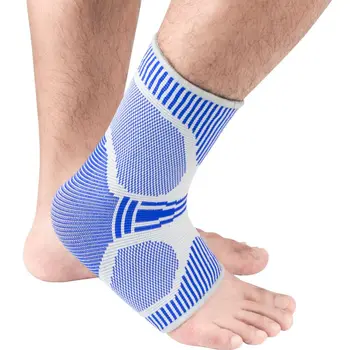 Groothandel Nieuwe Nylon Elastische Ondersteuning Voet Bandjes Protector Voetbal Enkelbrace Sport Enkel Compressie Pad Unisex Gym Fitness