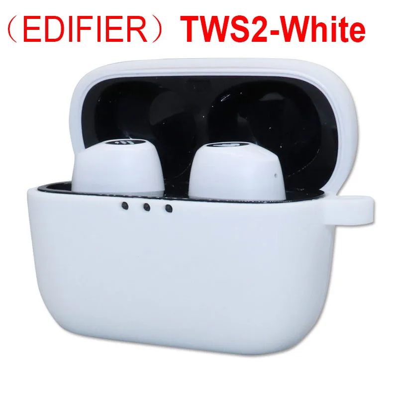 Силиконовый чехол для EDIFIER TWS1/2, беспроводные Bluetooth наушники, защитный чехол для EDIFIER TWS1 TWS2, зарядный футляр, чехол для наушников - Цвет: White for TWS2