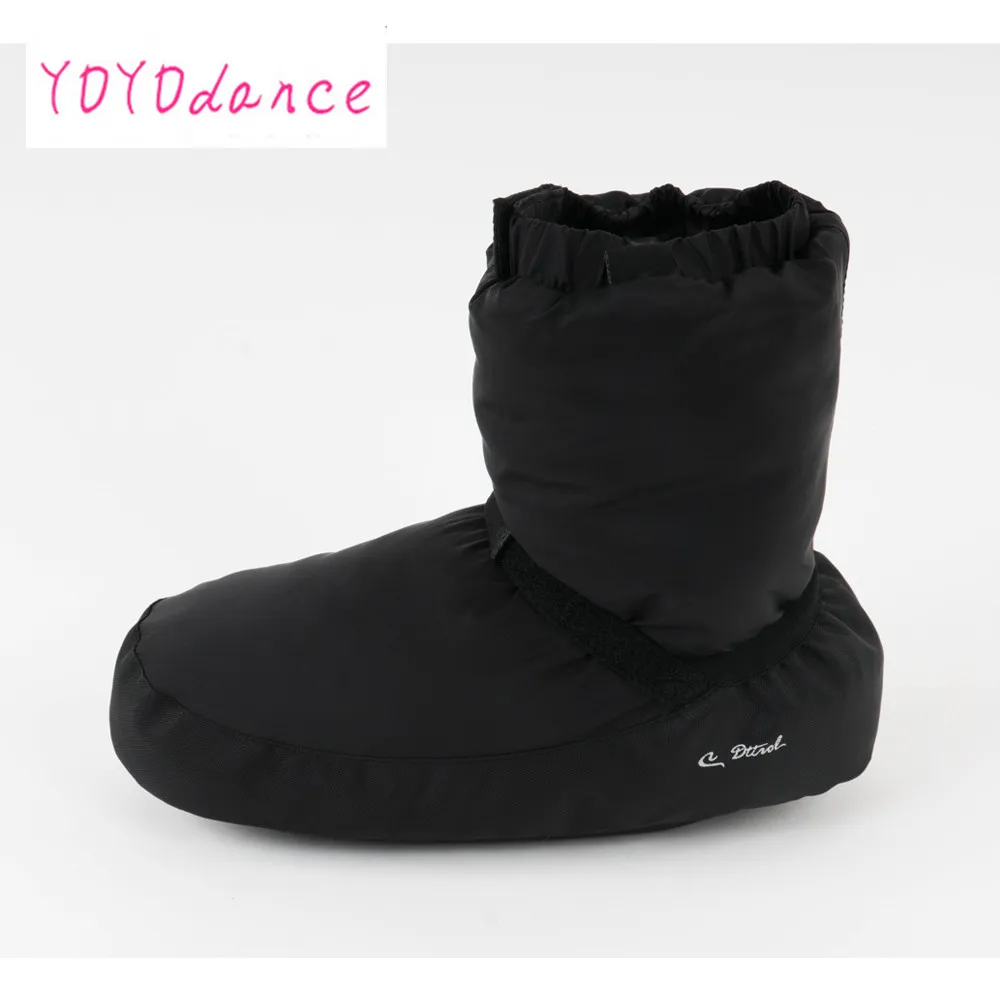 Женские черные, фиолетовые, серые теплые ботинки для балета с замком для танцев; теплые ботиночки длиной от 23 до 26,5 см