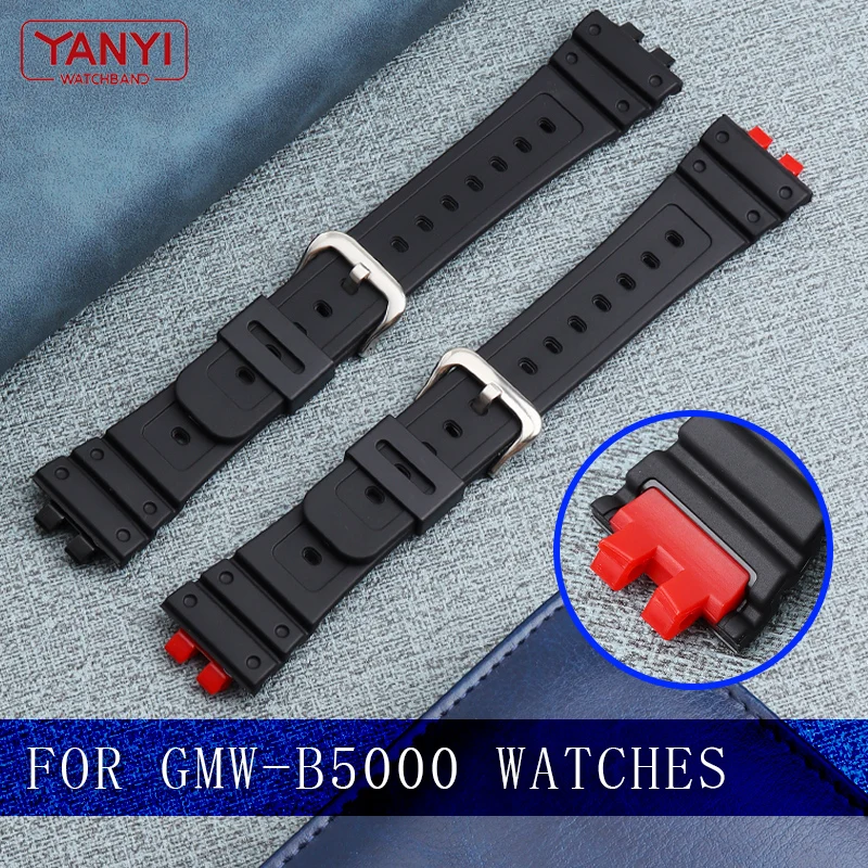 Resin watchband for casio g-shock GMW-B5000 watch band Black Waterproof Rubber strap Replacement Bracelet Band Watch Accessories