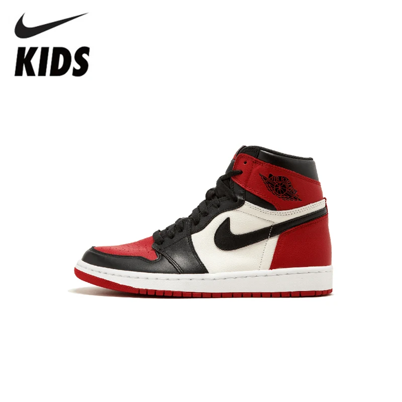 Nike Air Jordan 1 оригинальная детская обувь дышащая детская Баскетбольная обувь уличные спортивные кроссовки#555088-610 - Цвет: 555088-610