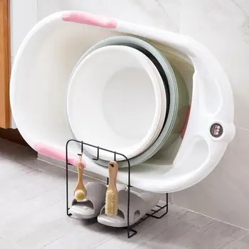 

New Bathroom Self Storage Rack Washbasin Holder Shower Caddy Bathroom Shower Rack with Hook Basin Holder Shower Organizer
